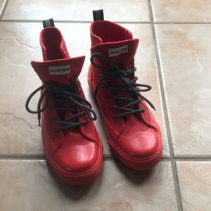 Hunter for Target Red High-Top Canvas Sneakers